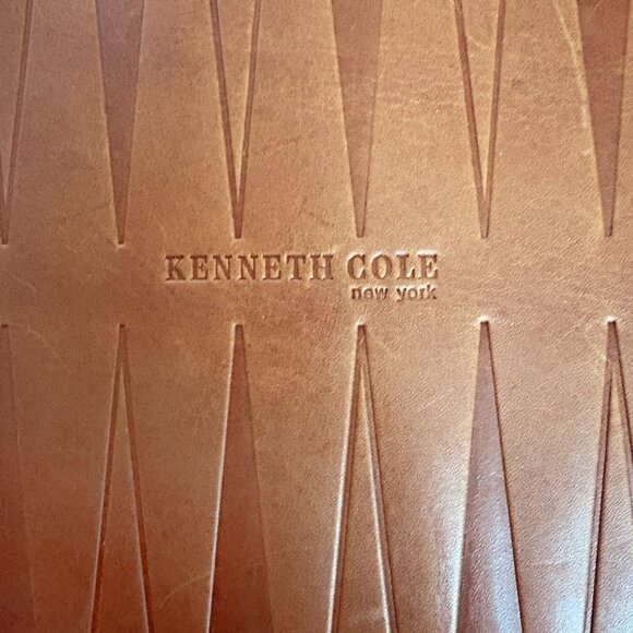 Kenneth Cole Travel Backgammon Game Board Leather with Tags Defects Read - Picture 3 of 5